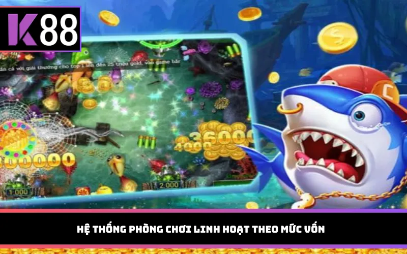 Hệ thống phòng chơi linh hoạt theo mức vốn